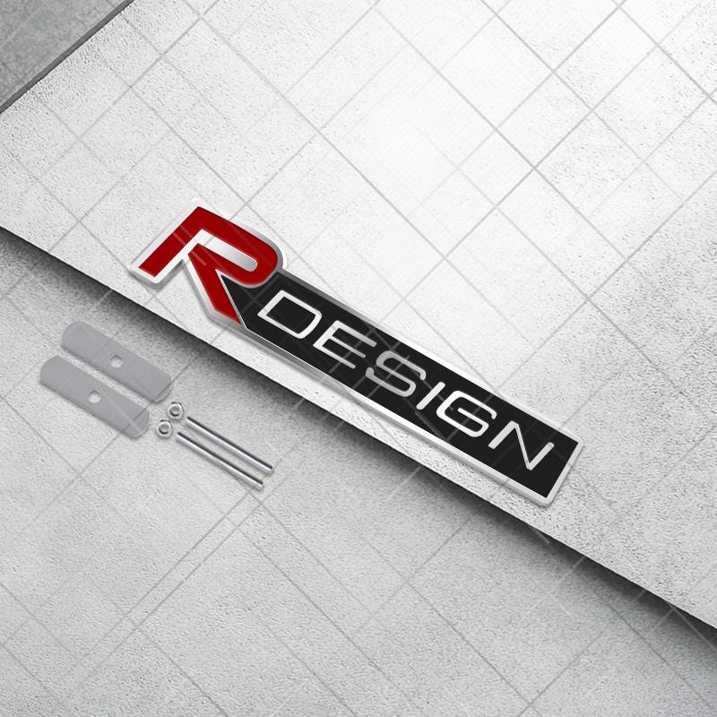 Metall 3D R Design Kühlergrill Logo Auto Styling Heckklappe Buchstaben Emblem Aufkleber für Volvo XC40 S80 S40 S60 XC60 XC90 XC70 V70 V60 S90