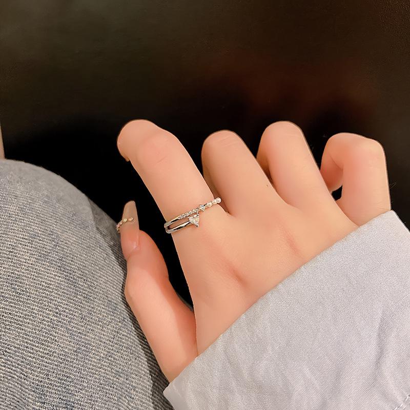 

Элегантное циркониевое регулируемое открытое кольцо для женщин - Шикарное ювелирное изделие для личности