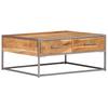 Coffee Table 75x75x35 Cm Solid Acacia Wood