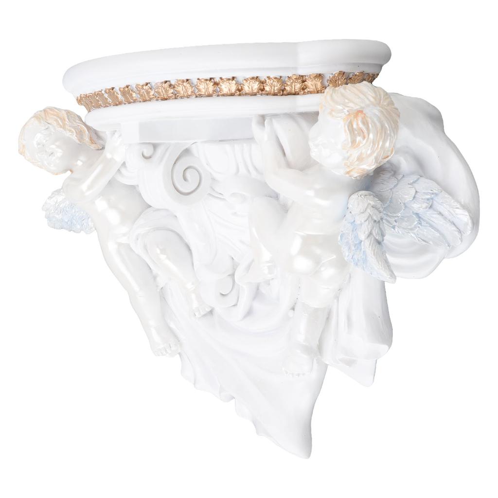 Resin Angel Wall Shelf European Exquisite Beautiful Decoration Rack for Bedroom Living Room Kitchen