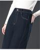 2024 Women's High-Waisted Warm Wide-Leg Velvet Denim Pants