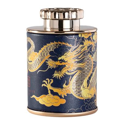 Mini 2024 Drache Leere Tee Blechdose Haushaltstee Versiegeltes Glas Tragbare Kleine Teeverpackungsbox Aufbewahrungsdosen