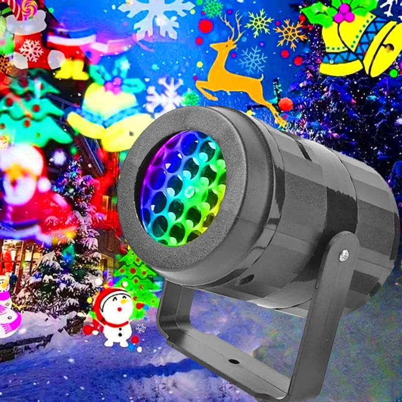 Christmas Projector Lights Outdoor Holiday Led Projection Lamp Waterproof Xmas Decor Snowflake Laser Light Party Stage Lights