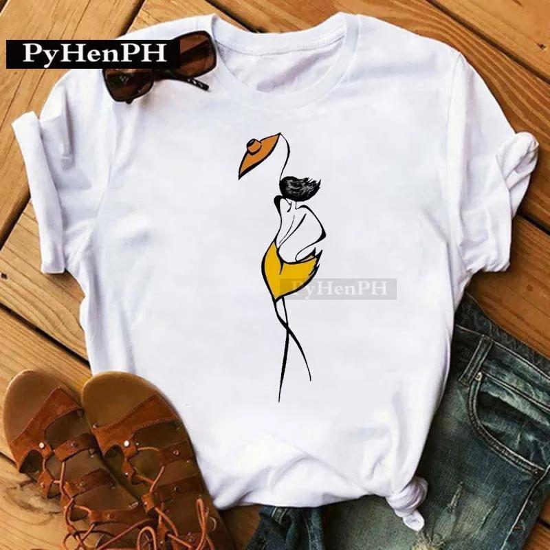 Women's Fashion Western Ballet Dancer Short Sleeve T-shirt Casual Elegant Summer Top Polyester Fabric Girl's Personality Sister