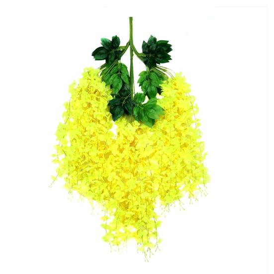 Artificial Wisteria Flowers Fake Wisteria Vine Hanging Garland Faux Silk Flower String for Wedding Arch Ceremony Party Garden Home Backdrop Decor