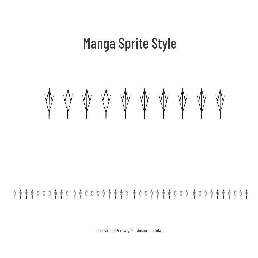 Dense Curled Segment False Eyelashes - Natural, Easy-Apply, 100 Half-Finished Strips 8mm