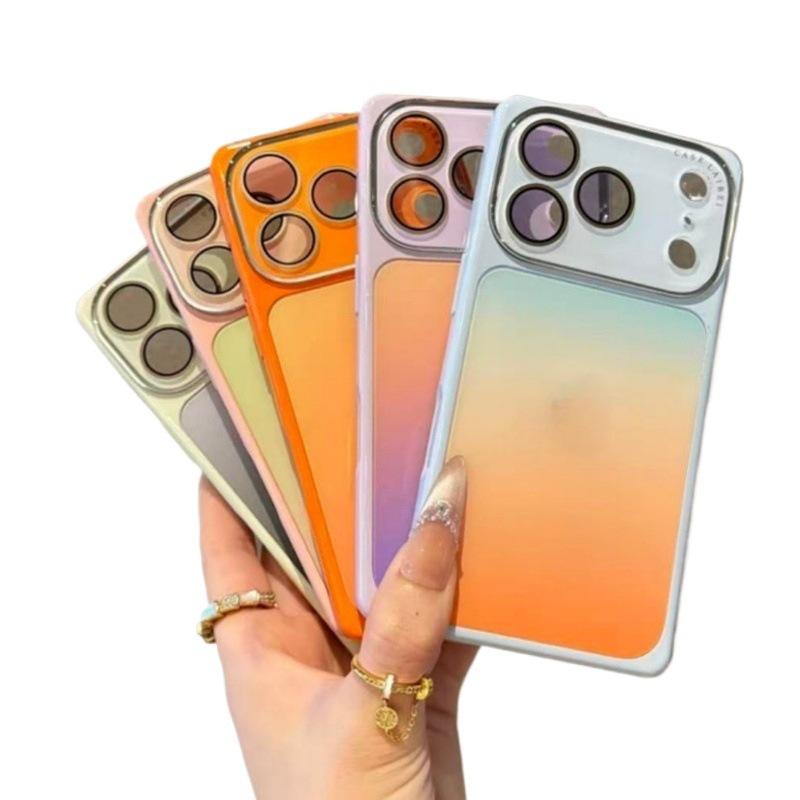Gradient Color Block iPhone 17 Pro Max Case - Compatible with iPhone 16 Pro/15/14 Full Coverage