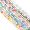 2.5mm Square Faceted Crystal Beads Multicolor Cube Glass Loose Beads For Jewelry Making DIY Crafts Necklace Bracelet Accessories