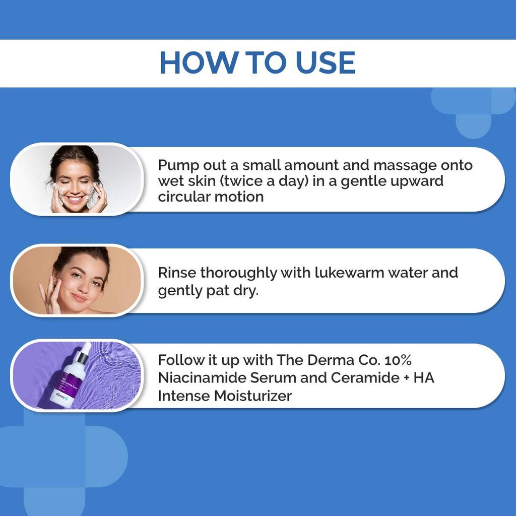 The Derma Co 3% Niacinamid Schäumendes Gesichtswaschgel 100 ml für Aknemale & Ebenmäßigen Hautton