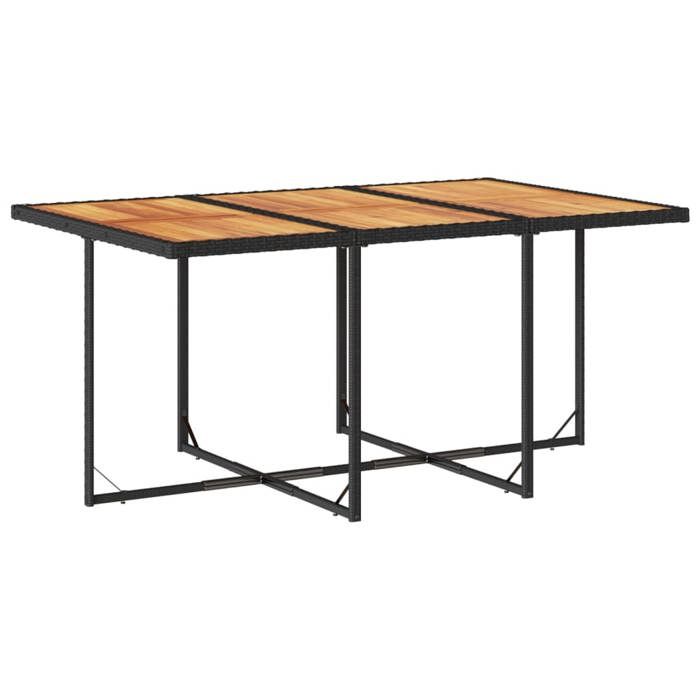 VidaXL Ensemble à manger de jardin 11 pcs coussins noir résine tressée 3278162