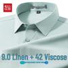 Hodo Men's Linen Tencel Long Sleeve Shirt