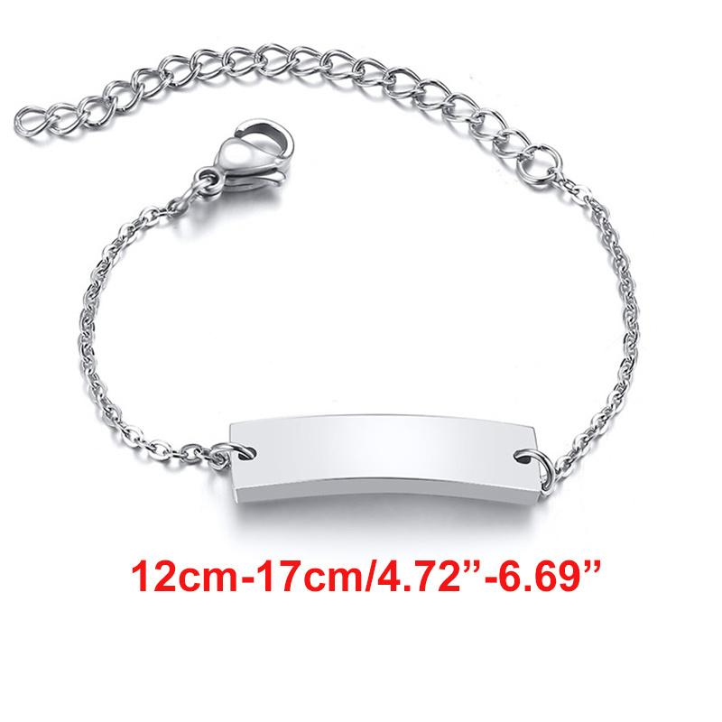 Name Customization Engrave Birth Date Bracelets,Personal Birthday Gift ,Stainless Steel Bracelet