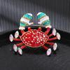 Fashionable Retro Colorful Crab High-end Luxury Accessories Temperamental Crab Brooch