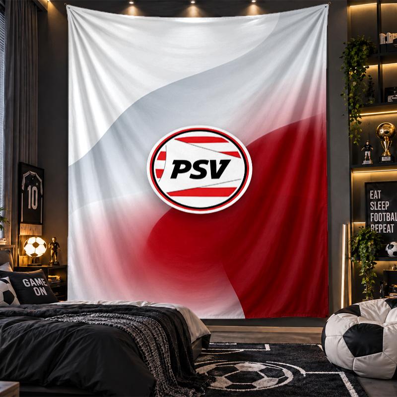 Arazzo da Appendere alla Parete Stampa PSV Eindhoven FC Tessuto per Soggiorno Camera da Letto Decorazione Casa