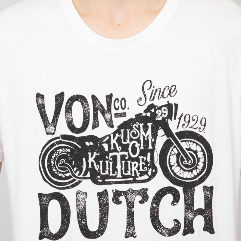 Мужская футболка с круглым вырезом с мотоциклетным принтом VON DUTCH