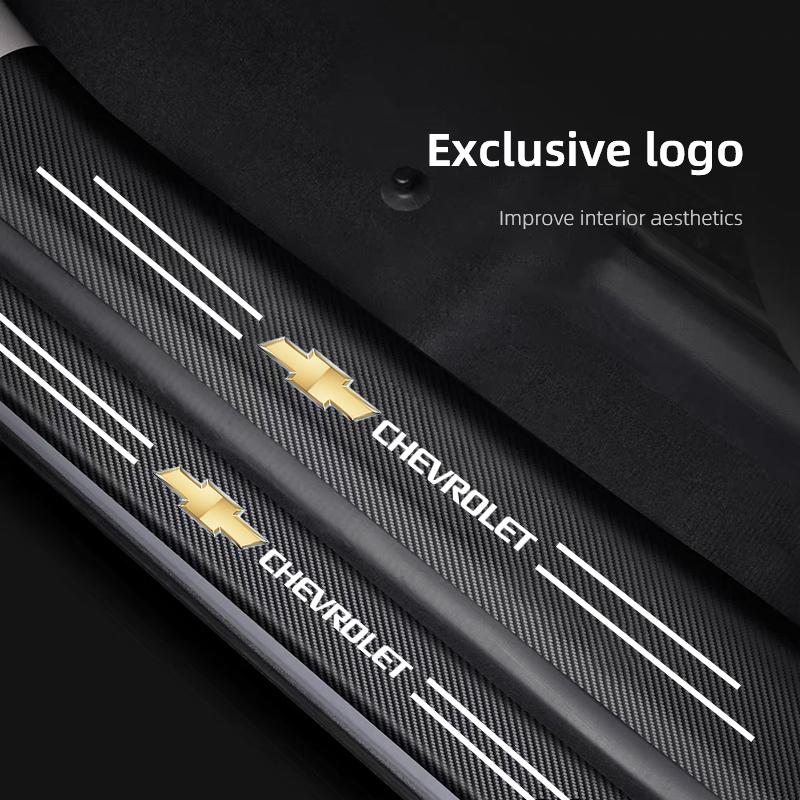 Car Threshold Protection Sticker Trunk Carbon Fiber Decor For Chevrolet Equinox Suburban Cruze Malibu Traverse Blazer Colorado