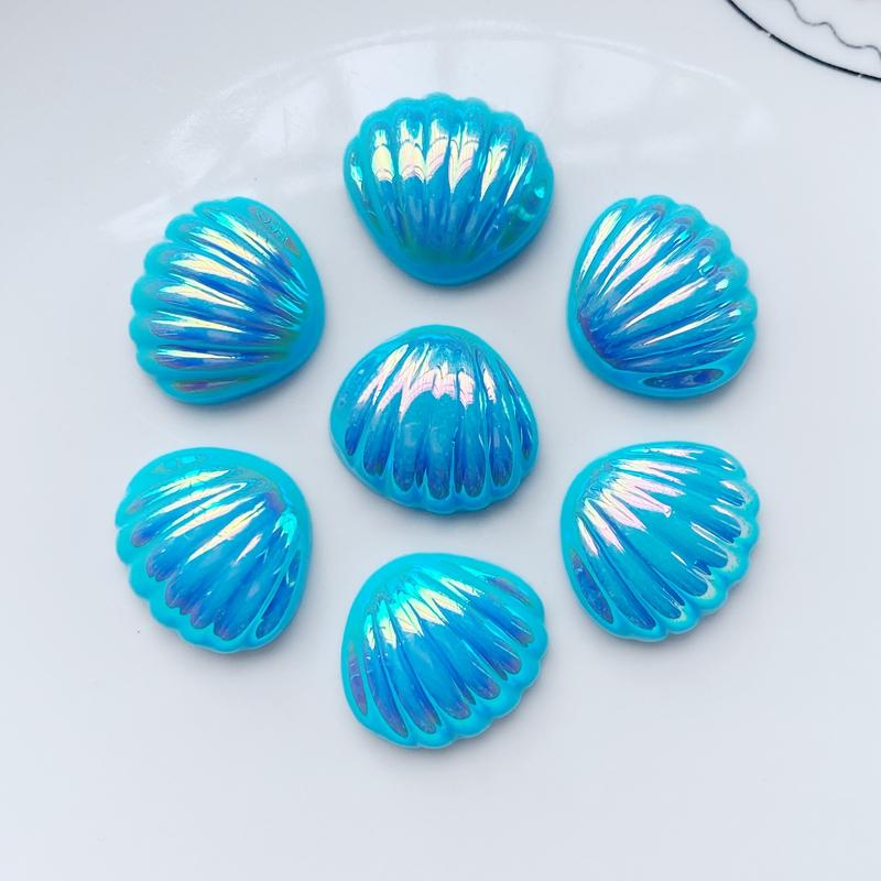 

10/20Pcs Resin Cute Mixed Colored Shell Flatback Cabochon Scrapbook Kawaii DIY Embellishments Accessories K74 10PCS