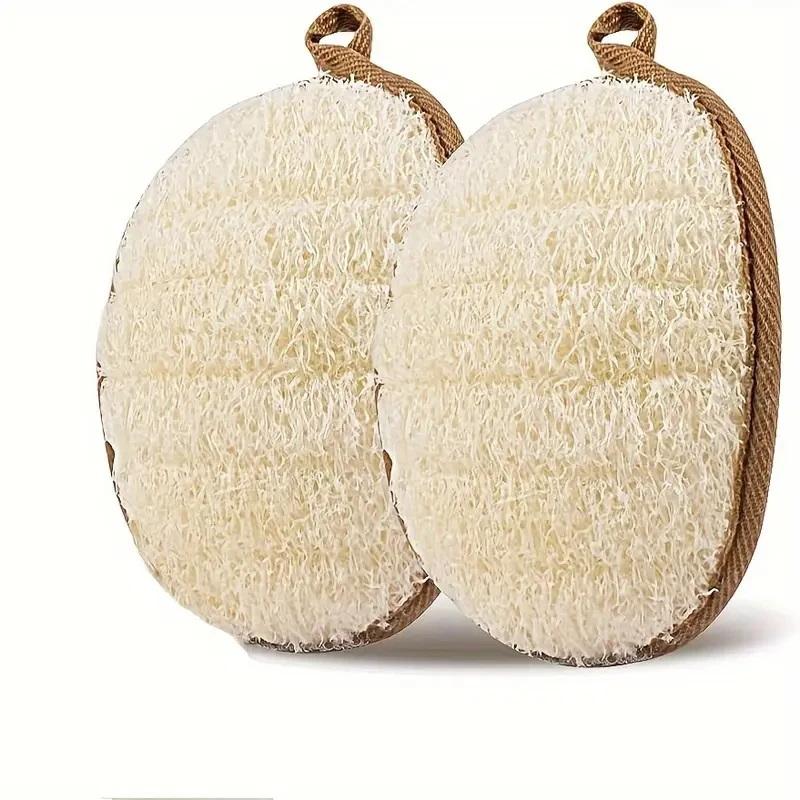 Natural Loofah Body Scrubber Soft Exfoliating Sponge Shower Brush Cleaner Pad Body Skin Care Tool Bath Exfoliator Shower Puff