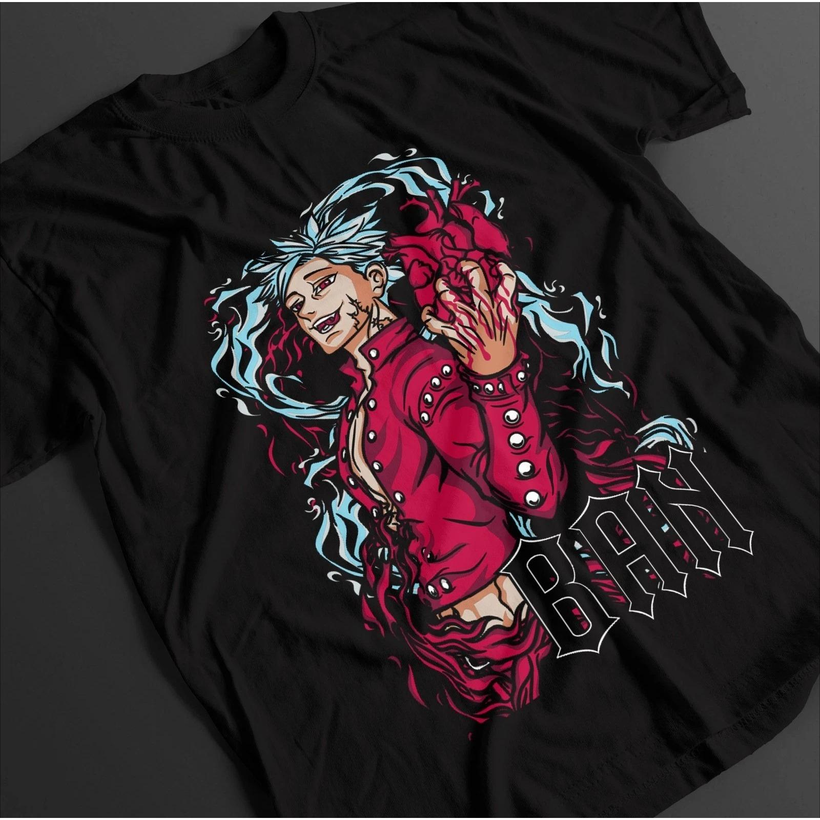 

New Year 2026 Seven Deadly Sins Shirt Melodiais Tshirt Escorno Anime Clothing Mens Roundneck Shortsleeved Shirt S