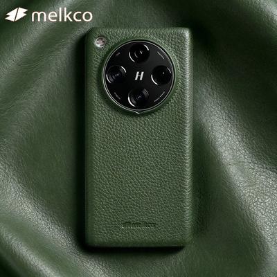 Melkco Vrchní vrstva Hovězí kůže Pravá kůže Pouzdro pro Telefon Oppo Find X9 Ultra X9Pro Find X8 Pro X8S Plus + Kryt Rámečku Čočky