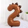 40Inch Giant Dinosaur Number Balloons Boy Girl Jungle Birthday Party Decoration Kids 1st Birthday Cartoon Foil Balloon Supplies