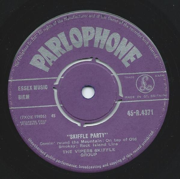 

7inch Record VIPERS SKIFFLE GROUP - Skiffle Party 45R4371 Parlophone 1957 UK Rock Used