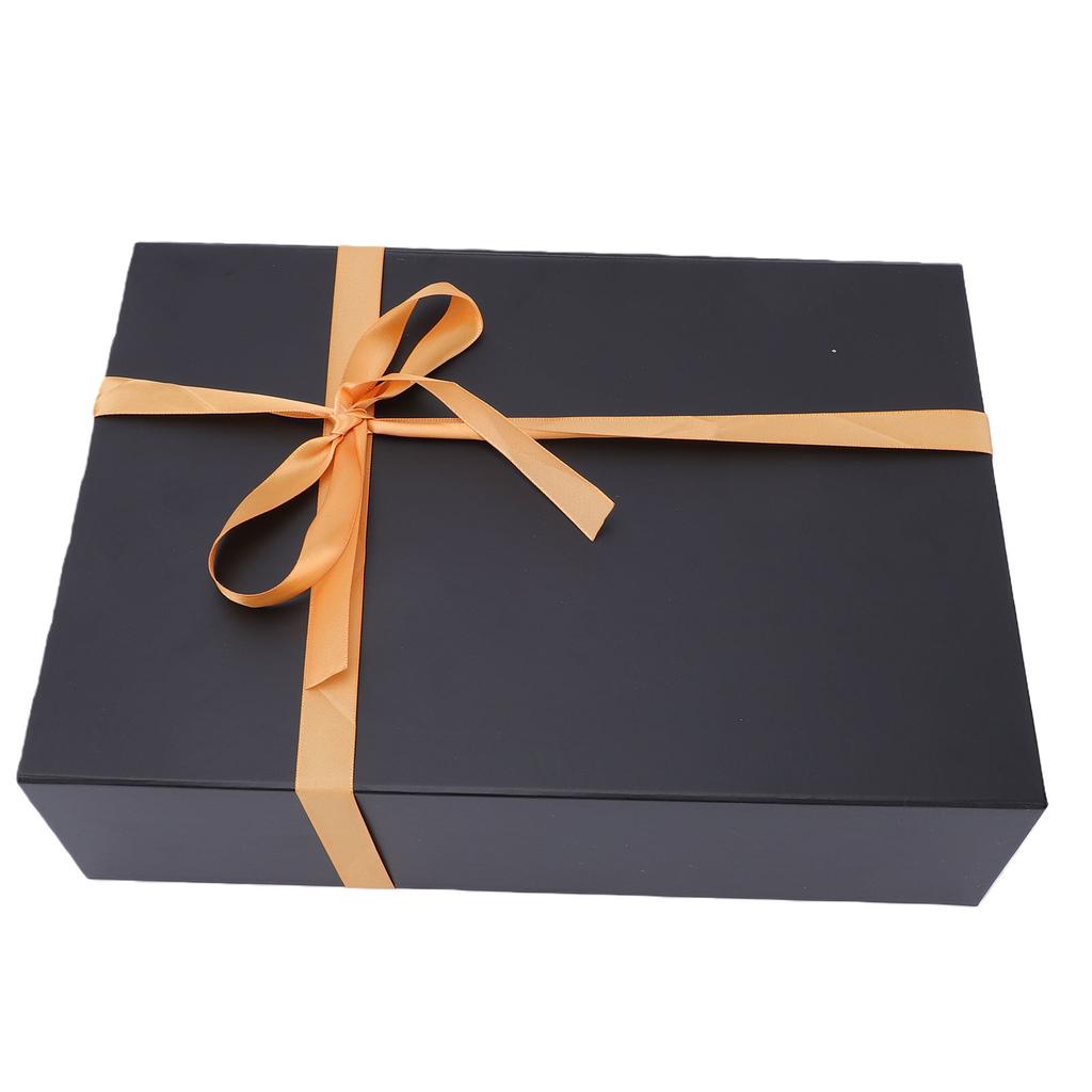 Gift Box Flip Open with Magnet Lid for Presents Packaging Valentine Day Mother Day Birthday Proposal Large Black with