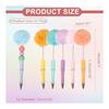 PATIKIL Fluffy Pom Pom Pens, Cute Beaded Pens for DIY Gifts, Stationery Set of 6, Light Pink, Orange, Yellow, Light Blue, Blue, Purple, Plating