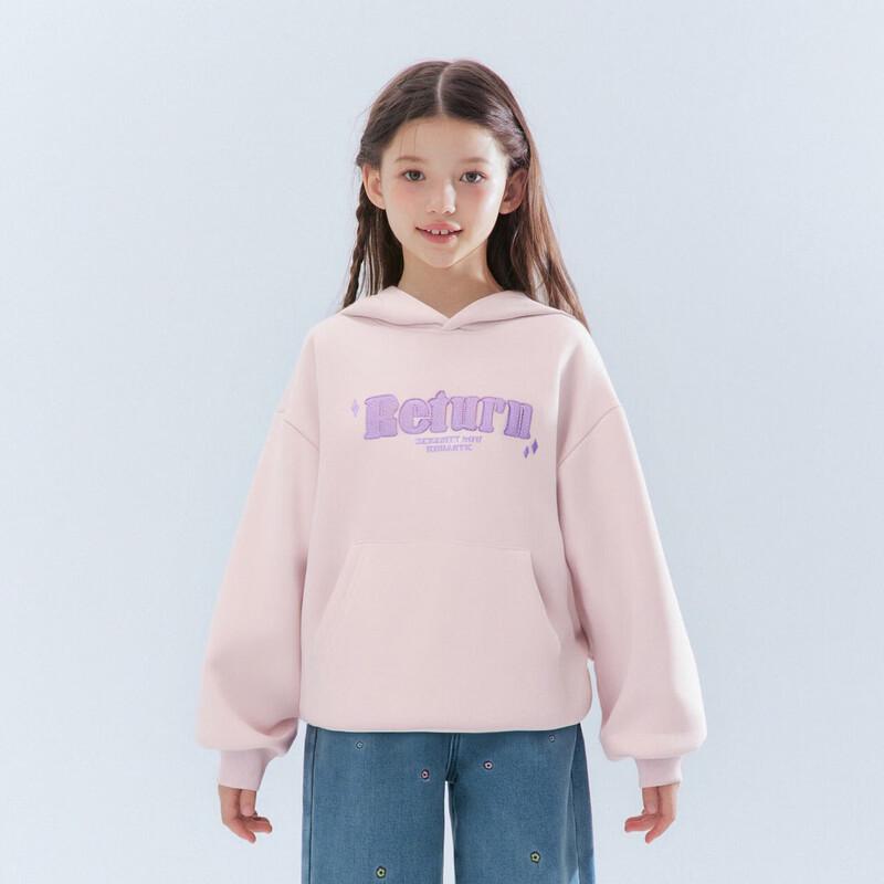 DEESHA Girls Fleece-Lined Hooded Sweatshirt 130