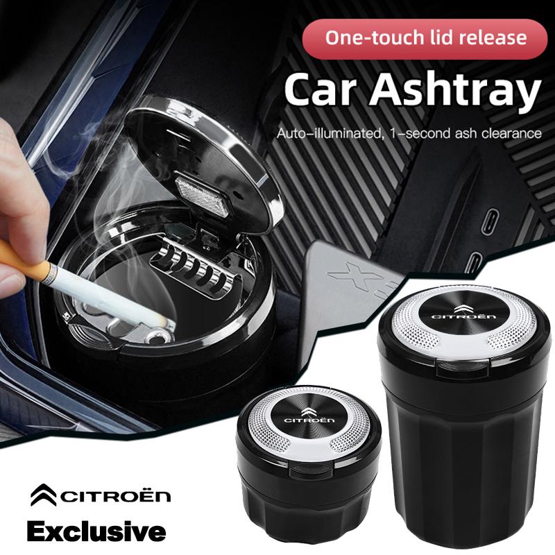 Car Ashtray LED Lighting Ceramic Inner Liner Accessories For Citroen DS5 RD3 Cross Berlingo Xsara C6 C4 C3 C2 C1 2CV VTS DS3 DS4 uj2