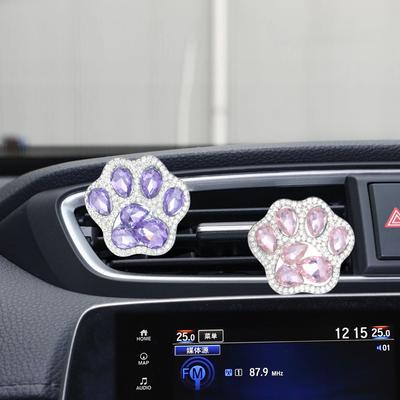 Diamond Crystal Car Air Vent Clip Auto Paw Foot Perfume Fragrance Clip Air Freshener Auto Styling Decor Bling Car Accessories