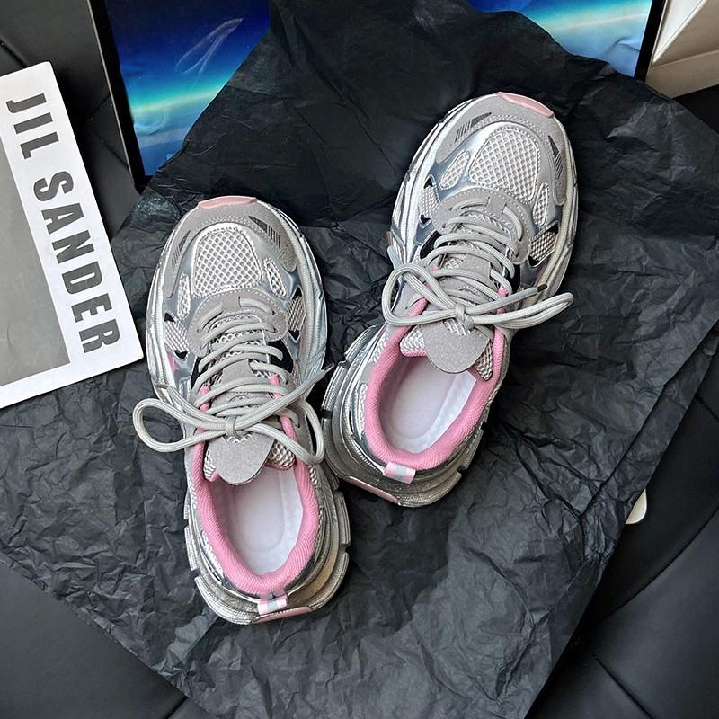 Sneakers Women Platform Flat Shoes Gray Casual Trainers Ladies Chunky Sneakers Woman Shoes Womens Zapatillas Mujer D253