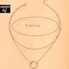 New necklace, simple and fashionable circle geometric multi-layer ins cold wind women's collarbone chain