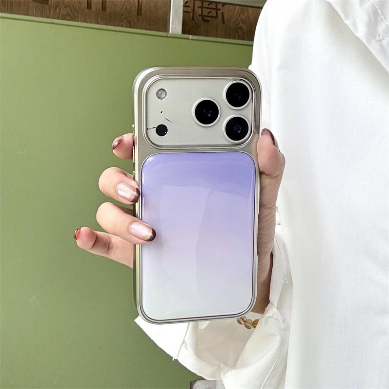 

Fashion Plating Silver Solid Color Phone Case For iPhone 17 Pro 16 15 14 Pro Max Cover Shockproof Protective Cases Cute Cases Fu For iPhone 17ProMax