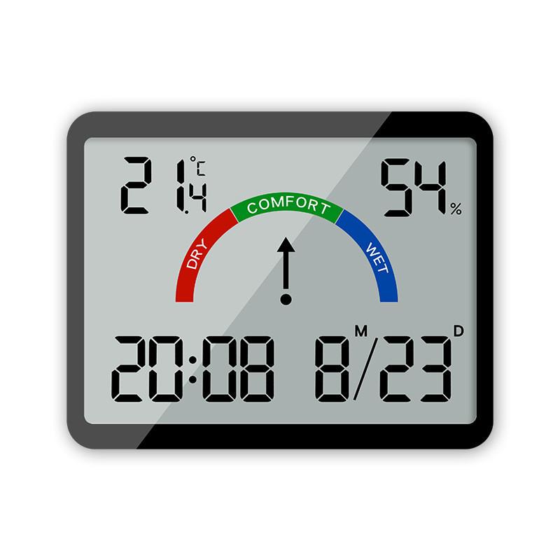 Digital Indoor Thermometer Clock With Alarm For Home Office Use