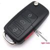 4 Buttons Folding Flip Replacement Key Fob Cover Case Fit for Jetta Passat Go