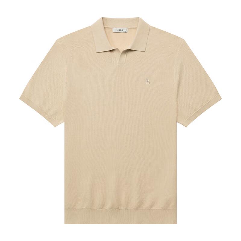 HAZZYS Men's 2025 Summer Short-Sleeved Knit Polo Shirt