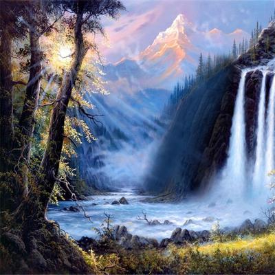 Pittura Diamante 5D Completa Fai da Te Paesaggio Foresta Soleggiata Ricamo Punto Croce Decorazione Casa Regalo Fatto a Mano