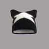 Autumn and winter new five-pointed star star embroidery adult wool cap fashion sweet and spicy cat ears warm hat