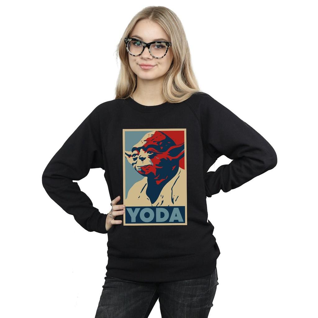 STAR WARS Womens/Ladies Yoda Poster Sweatshirt