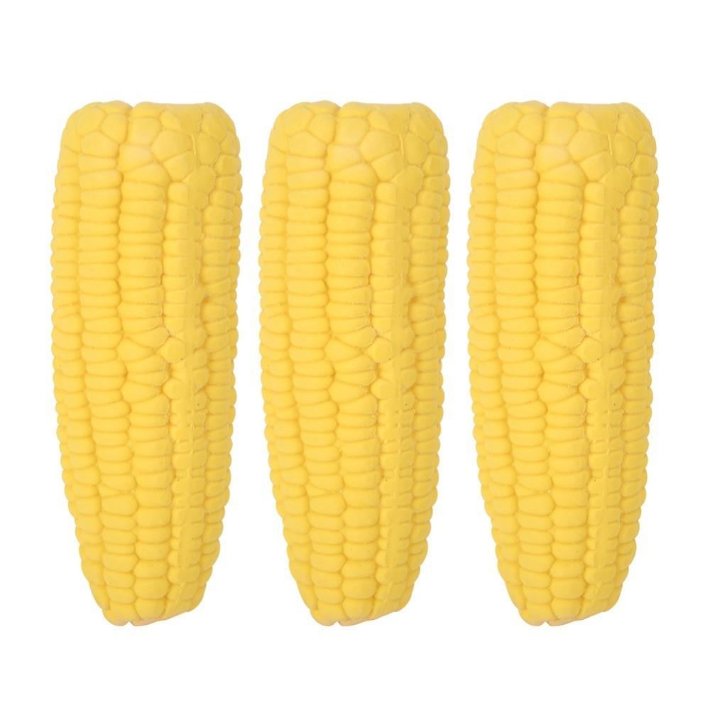 3PCS Bite Tough Latex Dog Toy Safe Latex Dog Chew Toy Funny Toy Interactive Pet Toy Boredom Relief 3 Latex Corn Toys