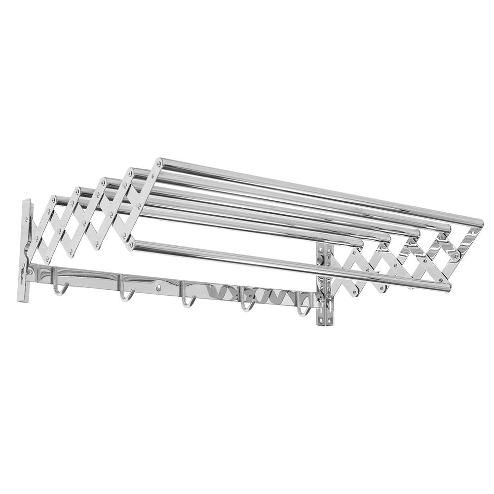 Stainless Steel Retractable Towel Rack Bath Towel Holder Storage Organizer for Home Hotel Use