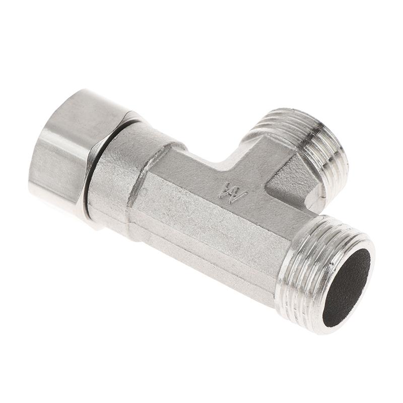 G1/2" T-Valve Toilet Dispenser Diverter Valve Three-Way Water Pipe Splitter Diverter Valve Bath Bidet Sprayer Shower Fitting