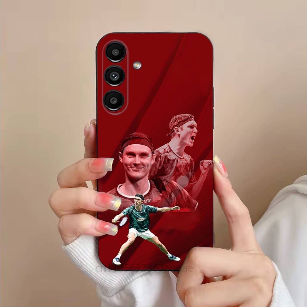 V-Viktor Axelsen Handyhülle Für Samsung S25,24,21,22,23,S30,Ultra,S20,Plus,Fe,Lite,Note,S10,S9,Schwarzes Weiches Material