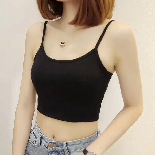 Korean Style Slimming Spaghetti Strap Tank Top - Women s Versatile Chic Base Layer Small