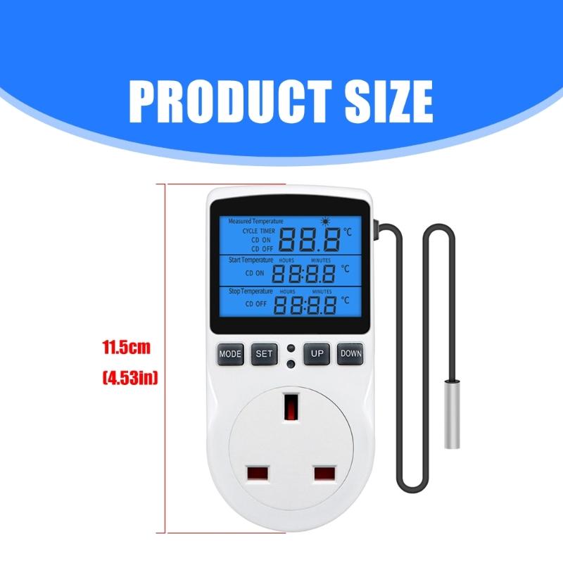 User Friendly Intelligent Temperature Control Outlet Plug With Backlit Display Suitable For Precise Heating And Cooling