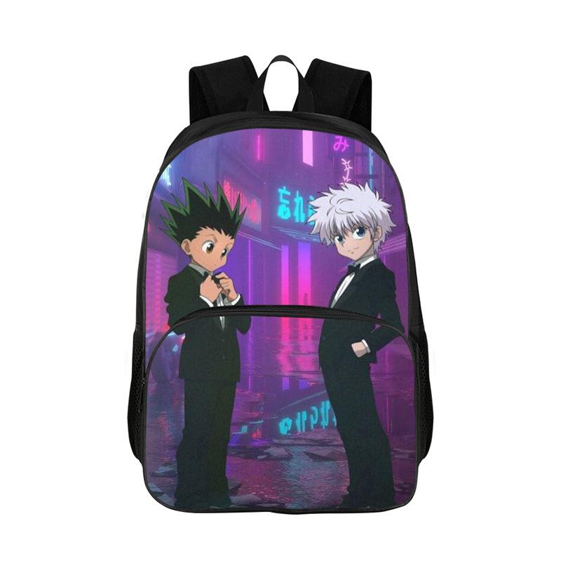 Child Backpacks Cartoon Anime Hunter X Hunter Shoulder Bag Pencil Case Pupil Large Capacity School Bags For Boys Girls Best Gift