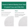 FARM STAY Vitamin & Retinol Glowing Toner Pad (140ml / 4.73 Fl.oz., 70 Pads)  (3 Options)