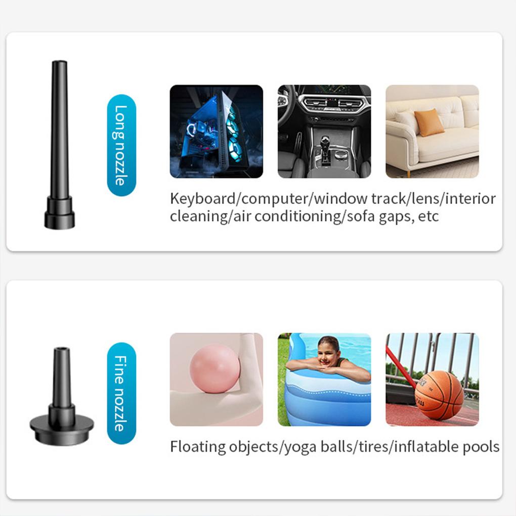 ABS Car Vacuum Cleaner Compressed Air Duster Brushless Motor Cleaner with Digital Display Electric Air Duster Cleaner