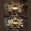Candle Stand Modern Snowflake Candle Holders Golden Iron Christmas Candleholder Flower Shape Candlestick Tabletop Ornaments Xmas